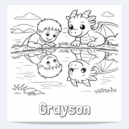 Grayson Personalized Coloring Book | Ages 4-8 | L.K. Bunting