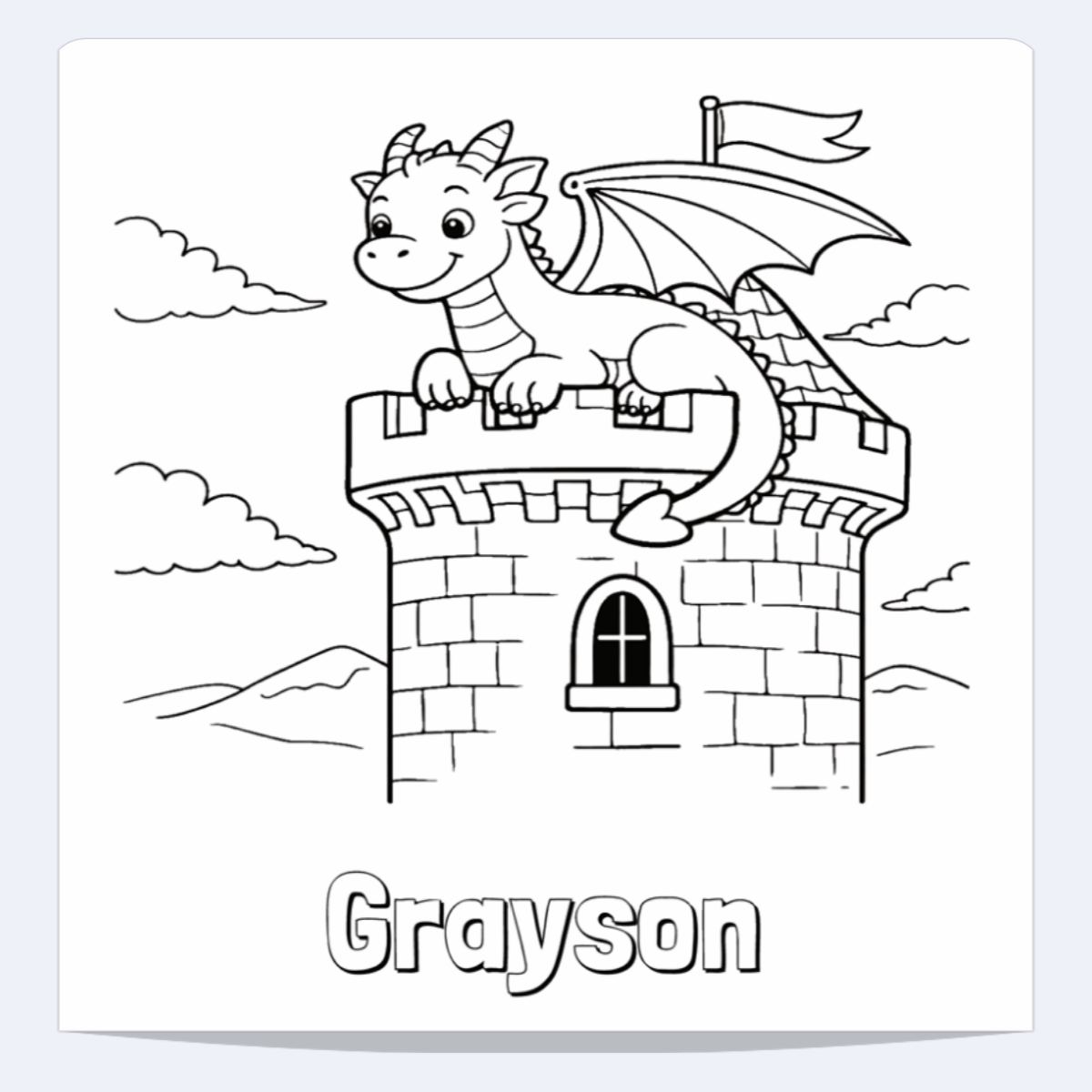Grayson Personalized Coloring Book | Ages 4-8 | L.K. Bunting