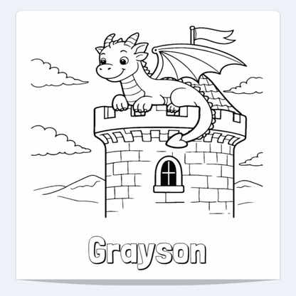 Grayson Personalized Coloring Book | Ages 4-8 | L.K. Bunting