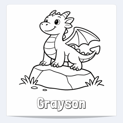 Grayson Personalized Coloring Book | Ages 4-8 | L.K. Bunting