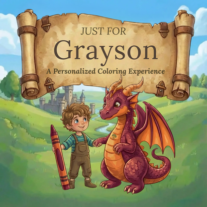 Grayson Personalized Coloring Book | Ages 4-8 | L.K. Bunting