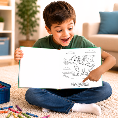 Grayson Personalized Coloring Book | Ages 4-8 | L.K. Bunting