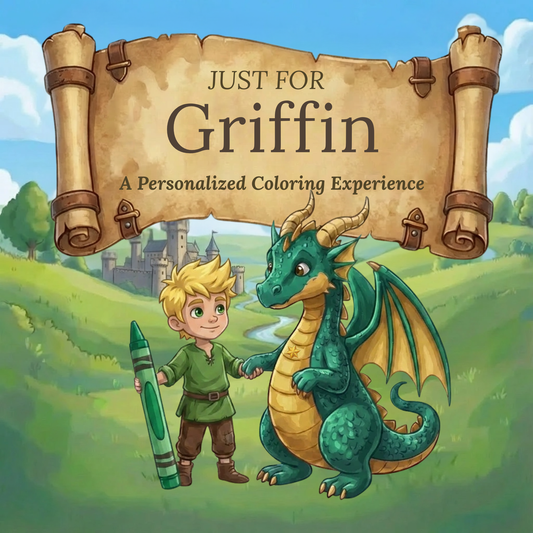 Griffin Personalized Coloring Book | Ages 4-8 | L.K. Bunting