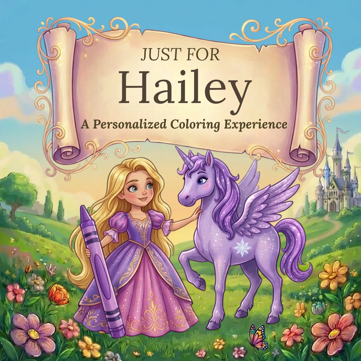 Hailey Personalized Coloring Book | Ages 4-8 | L.K. Bunting