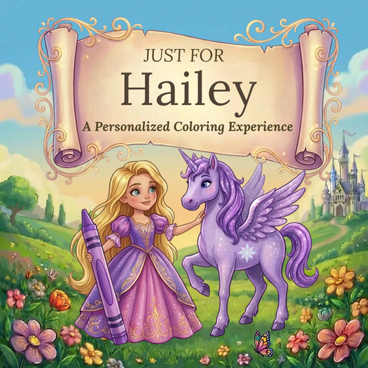 Hailey Personalized Coloring Book | Ages 4-8 | L.K. Bunting