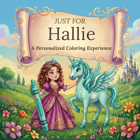 Hallie Personalized Coloring Book | Ages 4-8 | L.K. Bunting