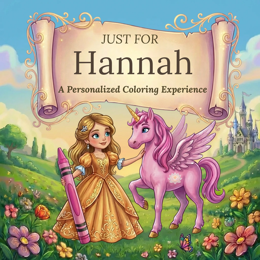 Hannah Personalized Coloring Book | Ages 4-8 | L.K. Bunting