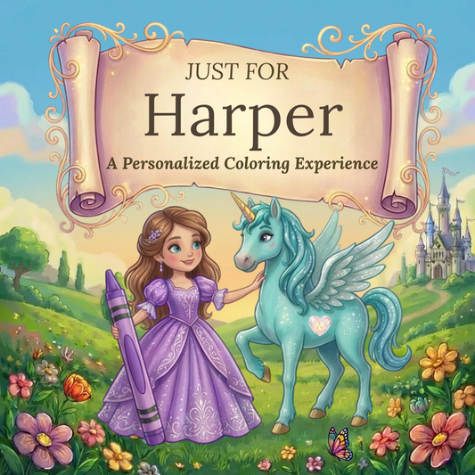 Harper Personalized Coloring Book | Ages 4-8 | L.K. Bunting