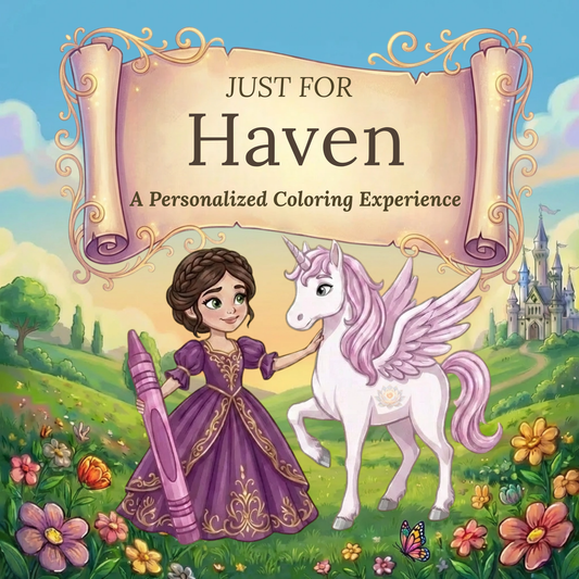 Haven Personalized Coloring Book | Ages 4-8 | L.K. Bunting