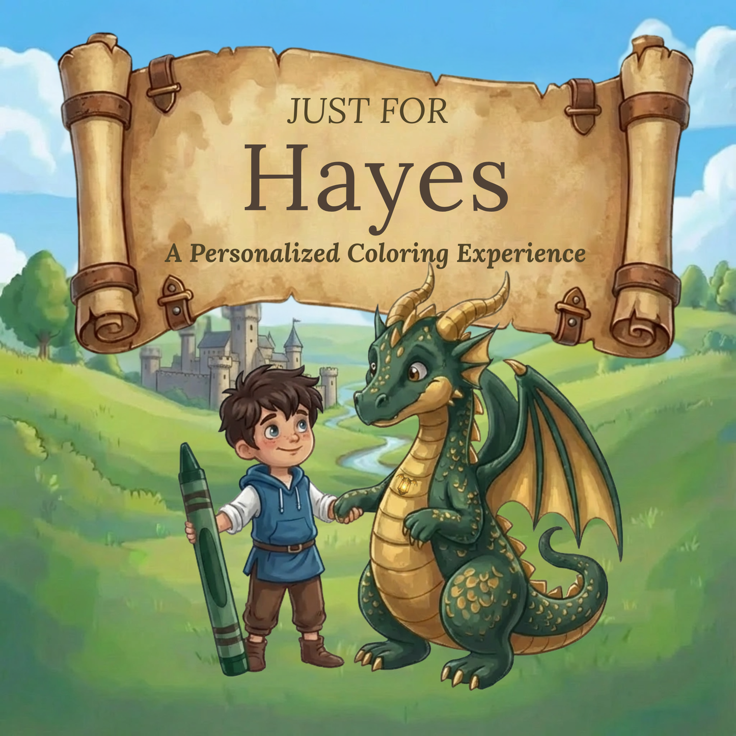 Hayes Personalized Coloring Book | Ages 4-8 | L.K. Bunting