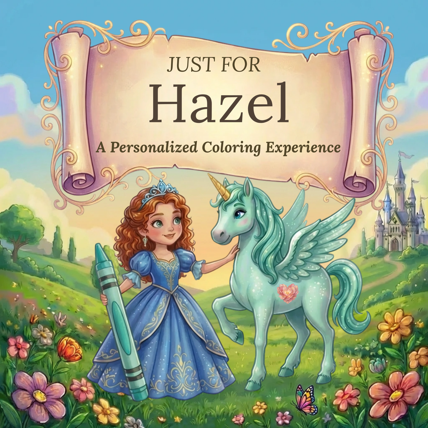 Hazel Personalized Coloring Book | Ages 4-8 | L.K. Bunting