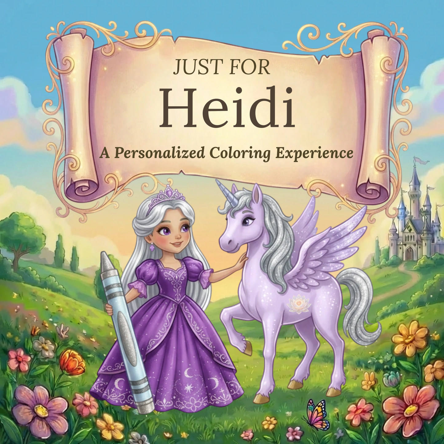 Heidi Personalized Coloring Book | Ages 4-8 | L.K. Bunting