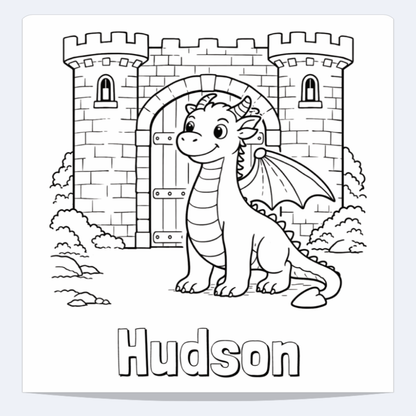 Hudson Personalized Coloring Book | Ages 4-8 | L.K. Bunting