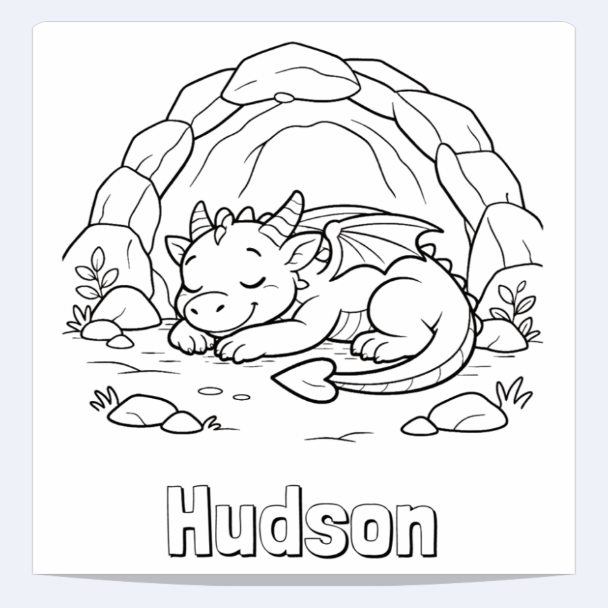 Hudson Personalized Coloring Book | Ages 4-8 | L.K. Bunting