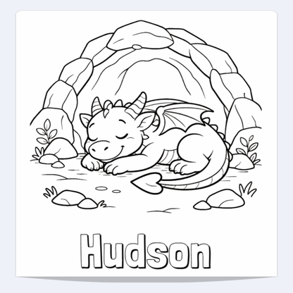 Hudson Personalized Coloring Book | Ages 4-8 | L.K. Bunting