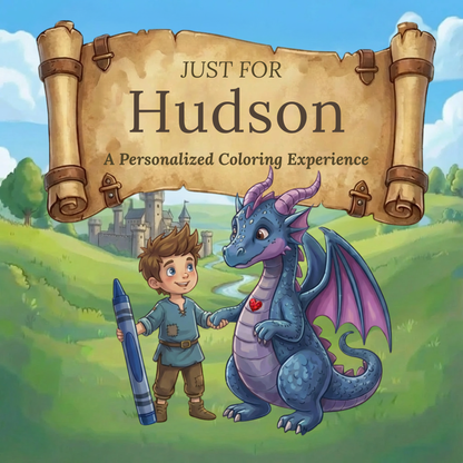 Hudson Personalized Coloring Book | Ages 4-8 | L.K. Bunting
