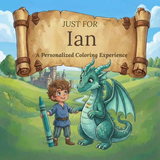 Ian Personalized Coloring Book | Ages 4-8 | L.K. Bunting