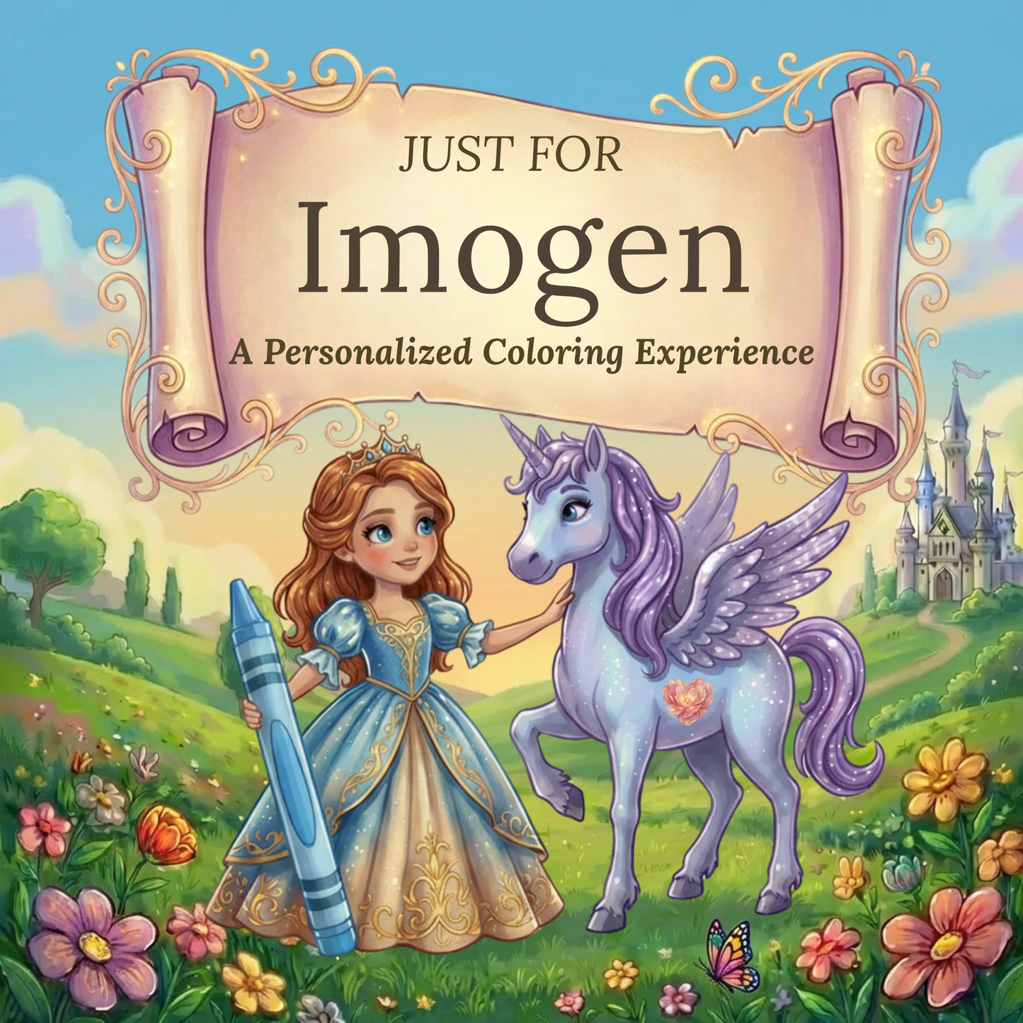 Imogen Personalized Coloring Book | Ages 4-8 | L.K. Bunting