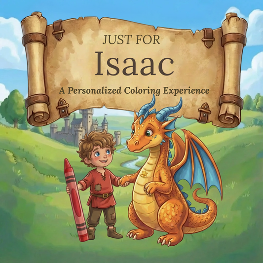 Isaac Personalized Coloring Book | Ages 4-8 | L.K. Bunting