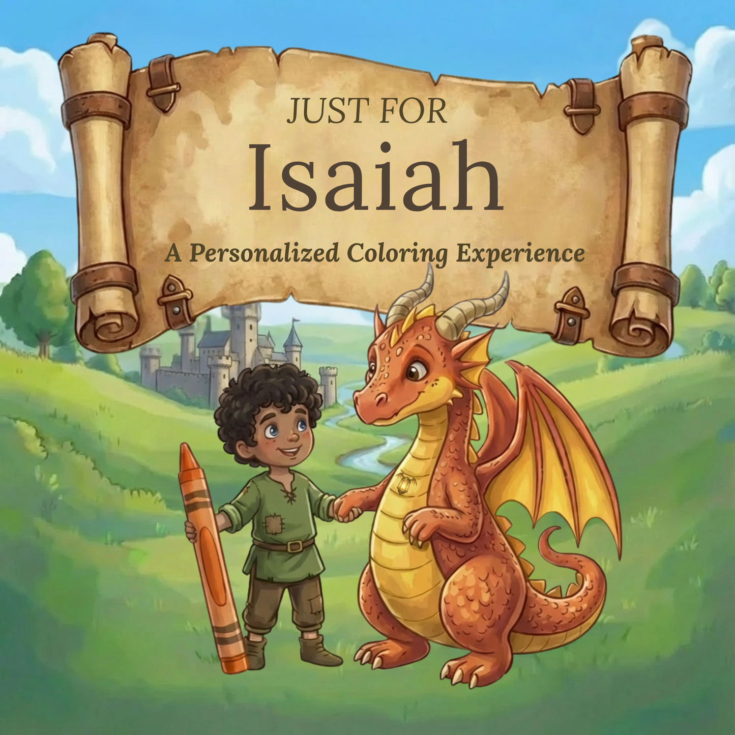 Isaiah Personalized Coloring Book | Ages 4-8 | L.K. Bunting