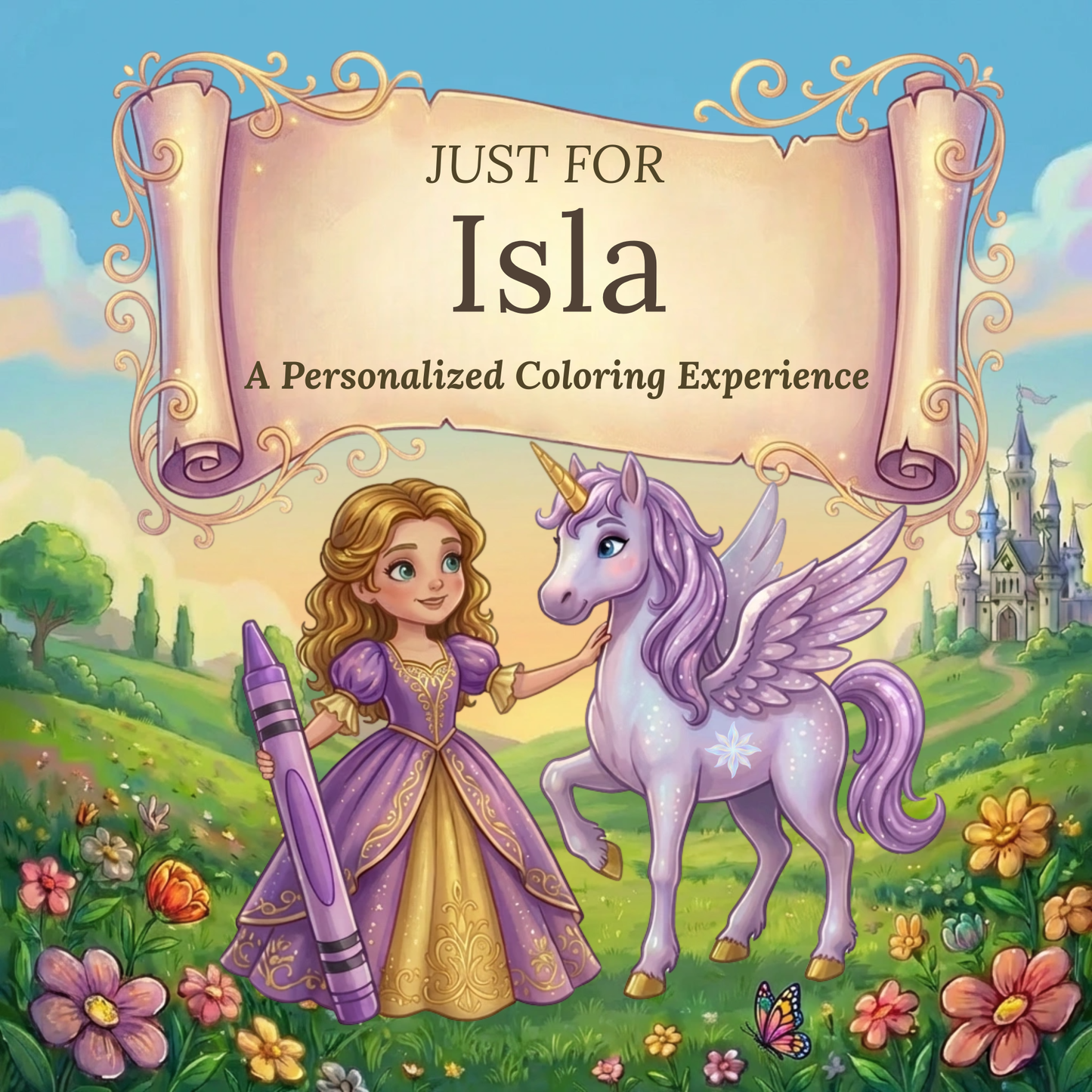 Isla Personalized Coloring Book | Ages 4-8 | L.K. Bunting