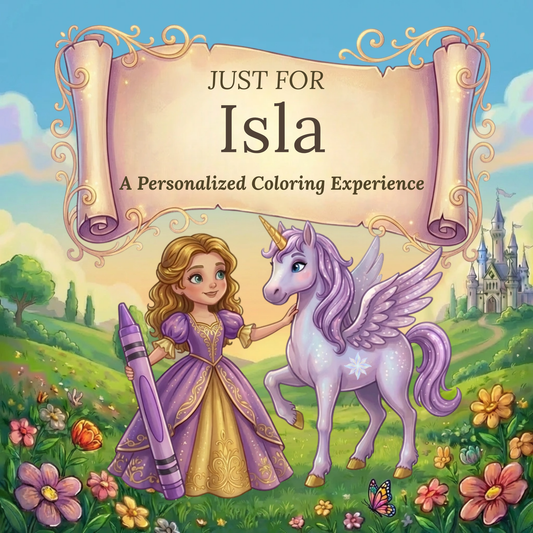 Isla Personalized Coloring Book | Ages 4-8 | L.K. Bunting