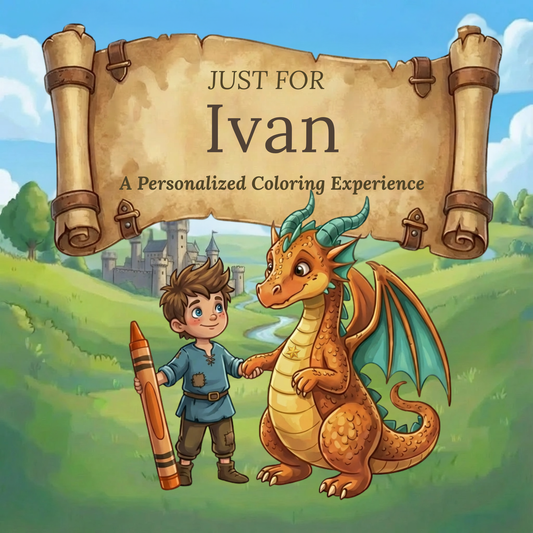 Ivan Personalized Coloring Book | Ages 4-8 | L.K. Bunting