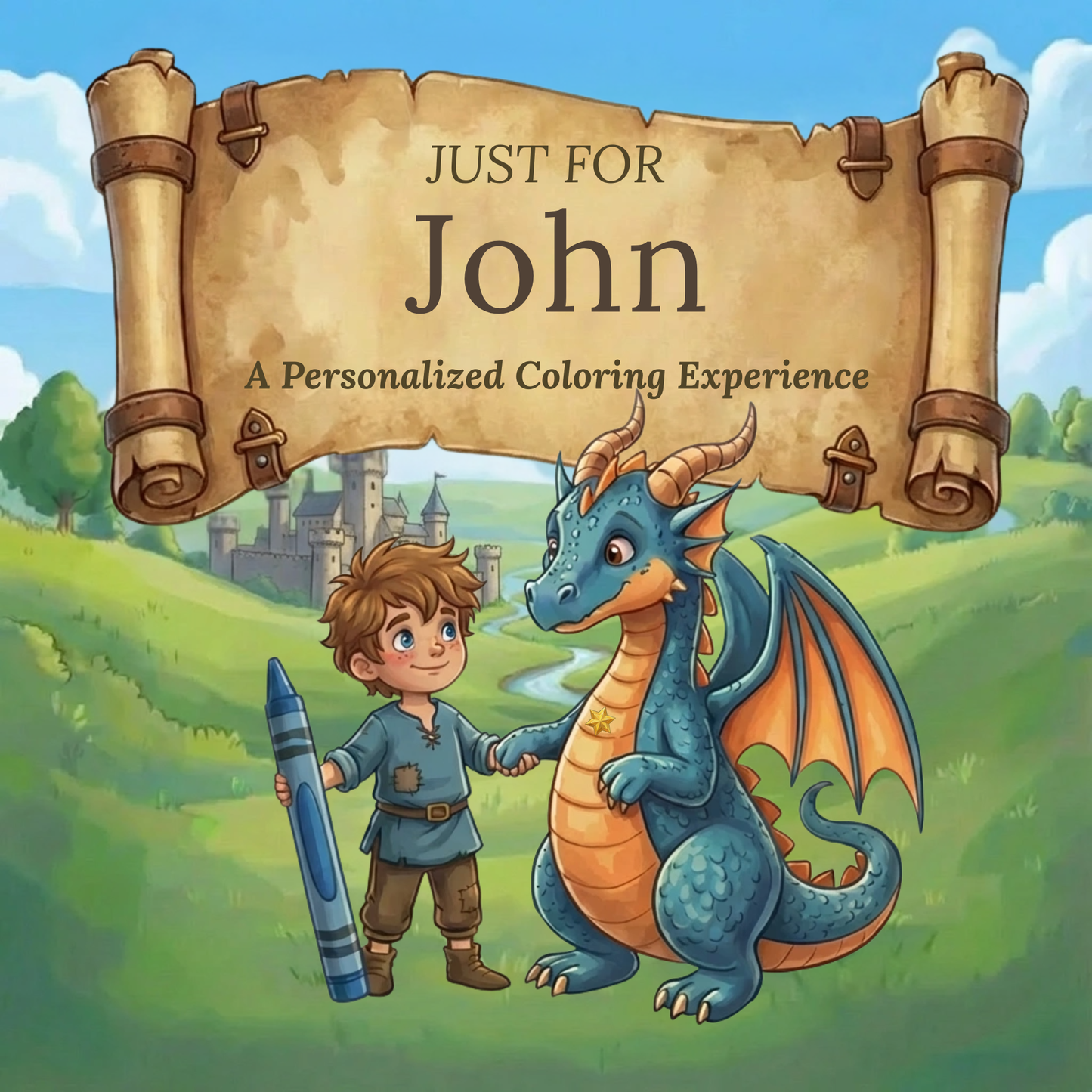 John Personalized Coloring Book | Ages 4-8 | L.K. Bunting