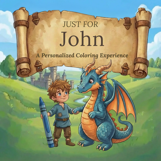 John Personalized Coloring Book | Ages 4-8 | L.K. Bunting