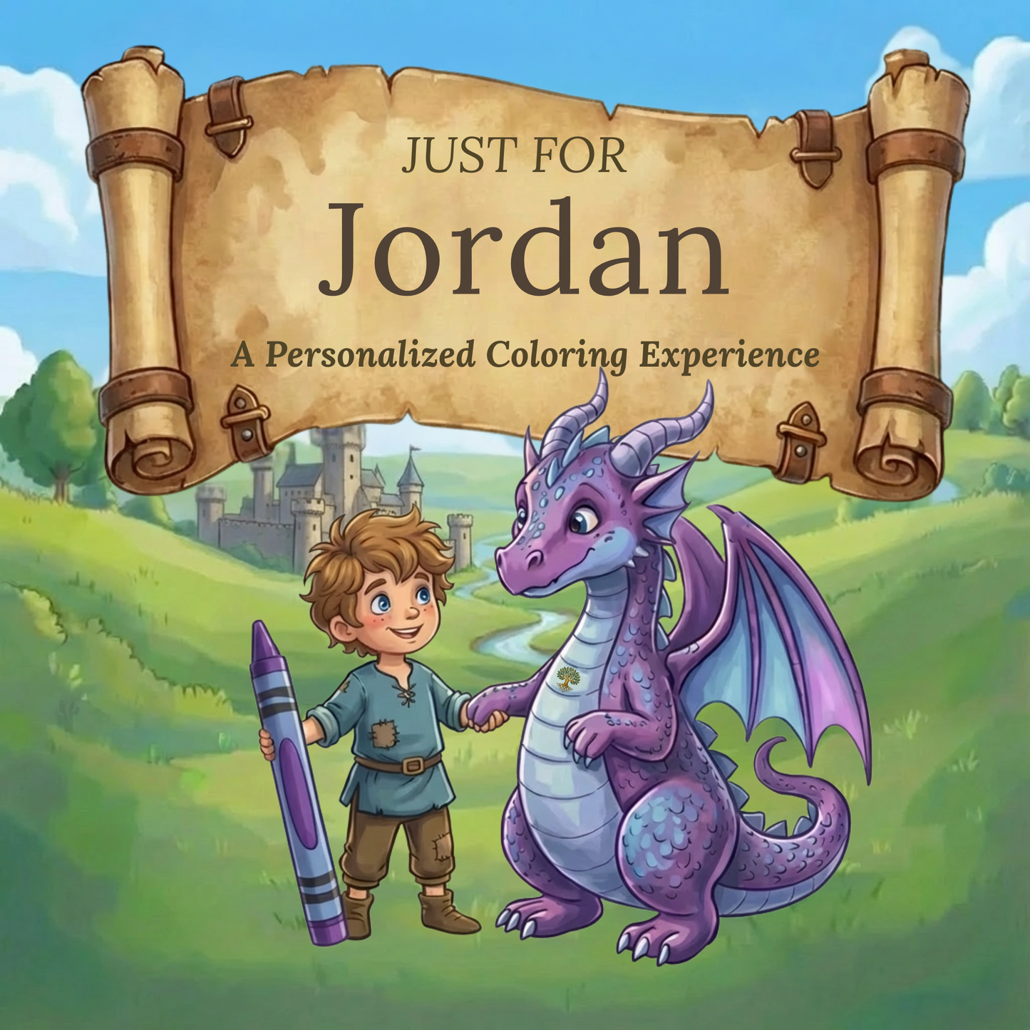Jordan Personalized Coloring Book | Ages 4-8 | L.K. Bunting