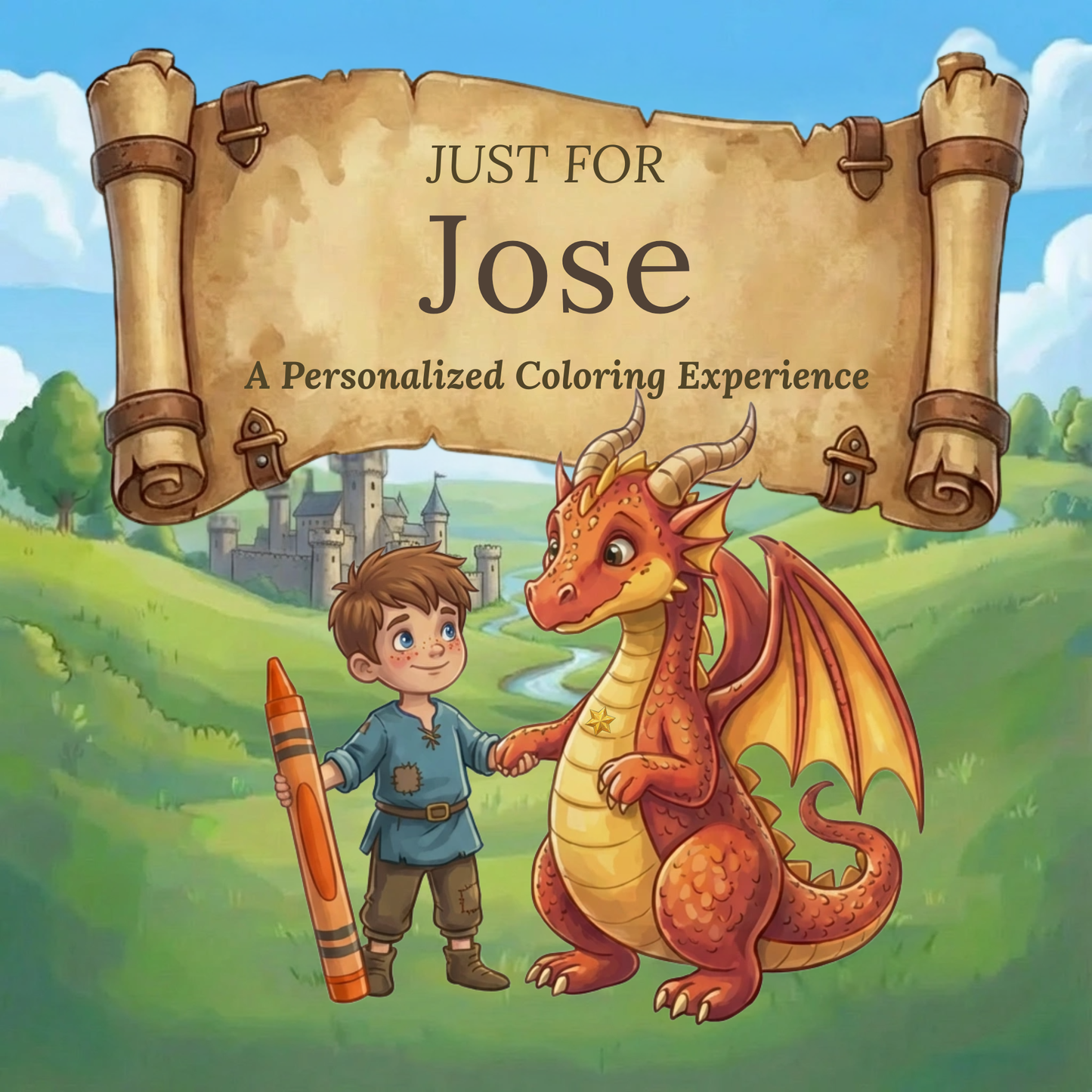 Jose Personalized Coloring Book | Ages 4-8 | L.K. Bunting