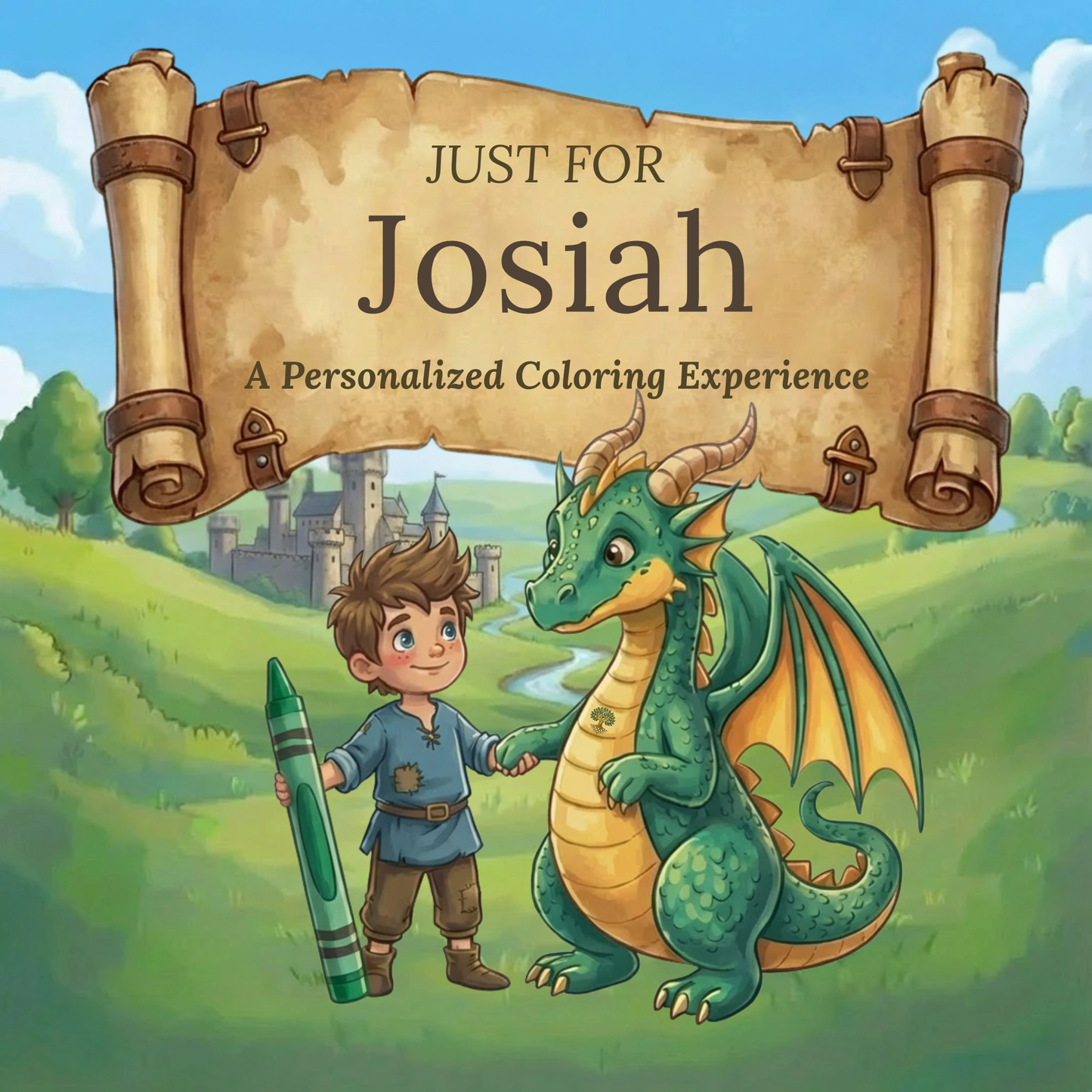 Josiah Personalized Coloring Book | Ages 4-8 | L.K. Bunting