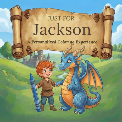 Jackson Personalized Coloring Book | Ages 4-8 | L.K. Bunting