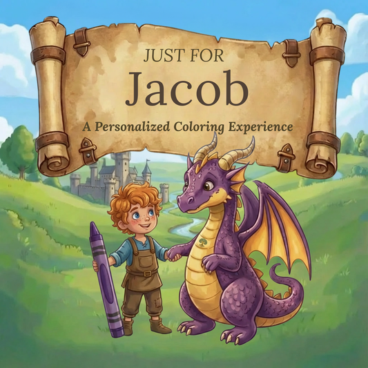 Jacob Personalized Coloring Book | Ages 4-8 | L.K. Bunting
