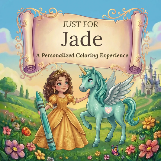 Jade Personalized Coloring Book | Ages 4-8 | L.K. Bunting