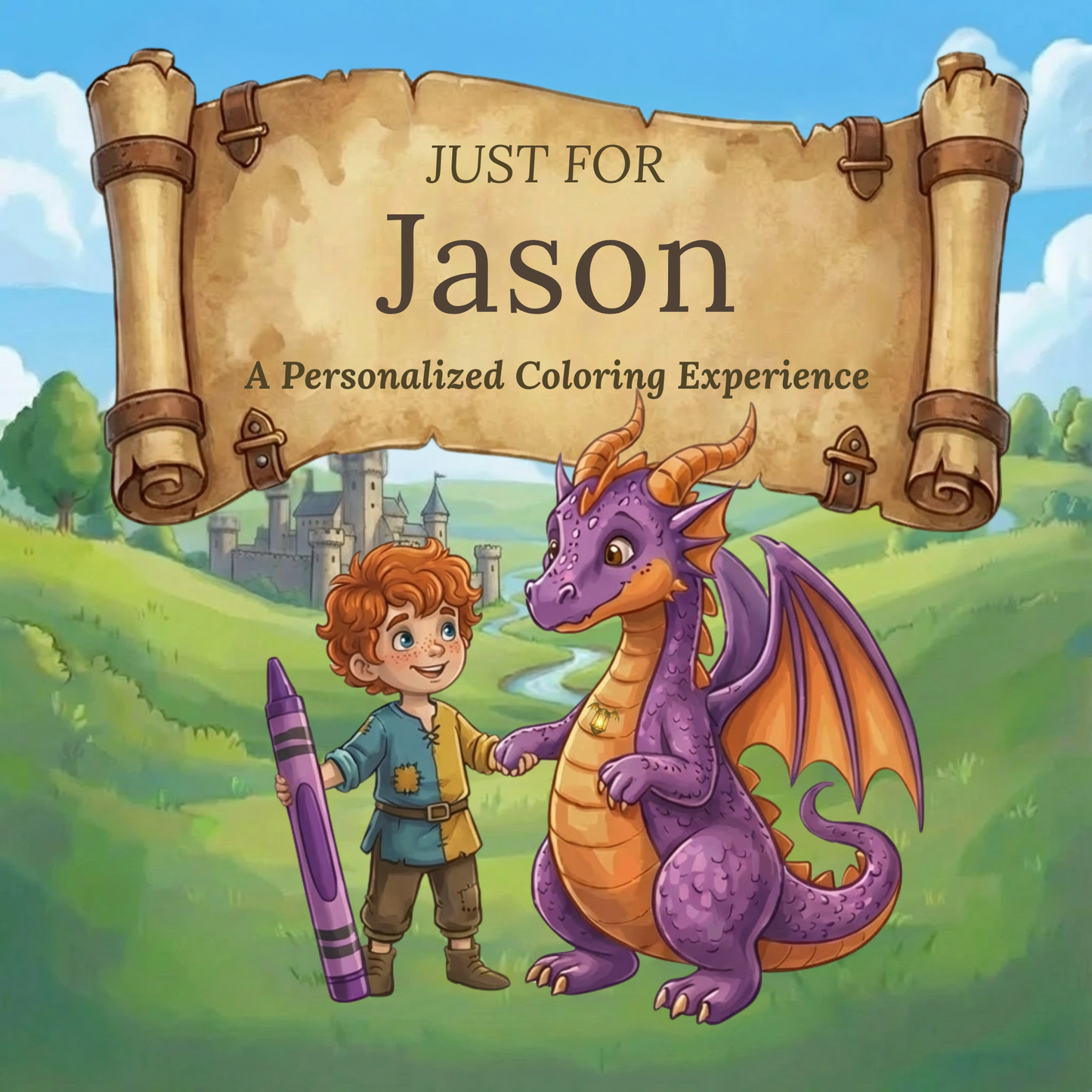 Jason Personalized Coloring Book | Ages 4-8 | L.K. Bunting