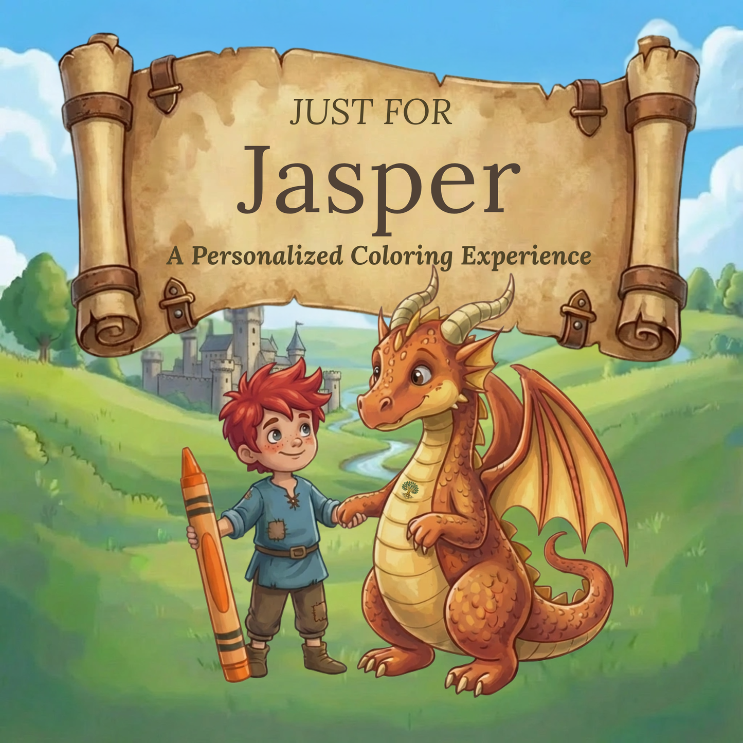 Jasper Personalized Coloring Book | Ages 4-8 | L.K. Bunting