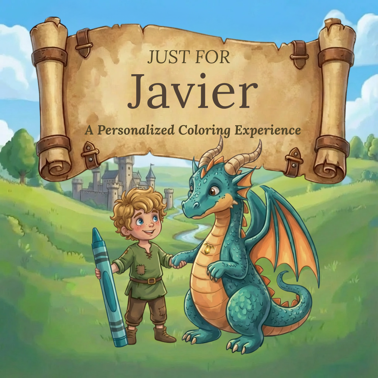Javier Personalized Coloring Book | Ages 4-8 | L.K. Bunting