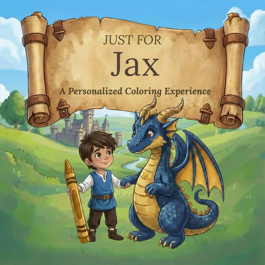 Jax Personalized Coloring Book | Ages 4-8 | L.K. Bunting