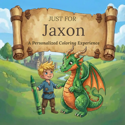Jaxon Personalized Coloring Book | Ages 4-8 | L.K. Bunting