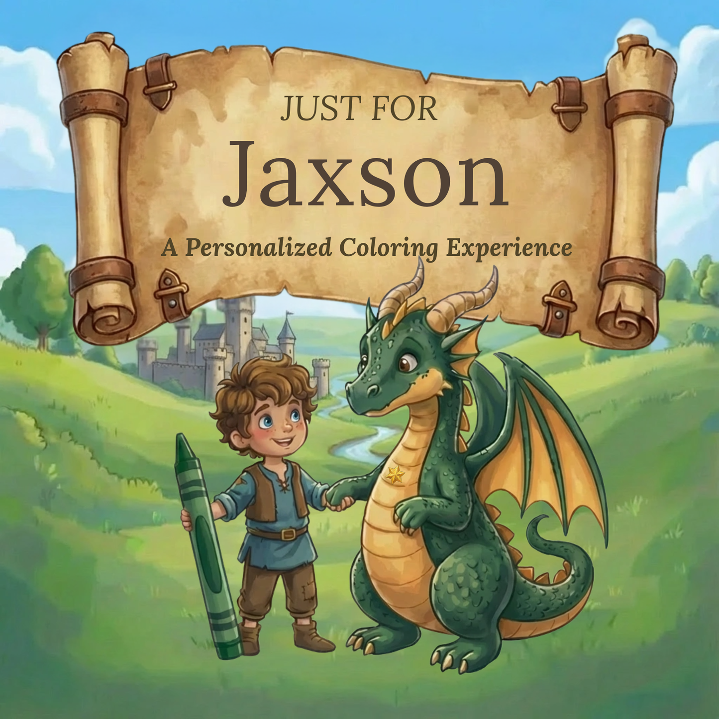 Jaxson Personalized Coloring Book | Ages 4-8 | L.K. Bunting