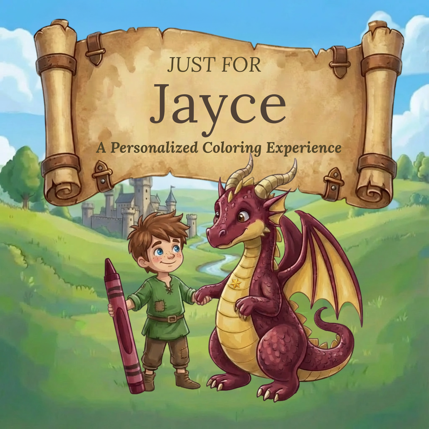 Jayce Personalized Coloring Book | Ages 4-8 | L.K. Bunting