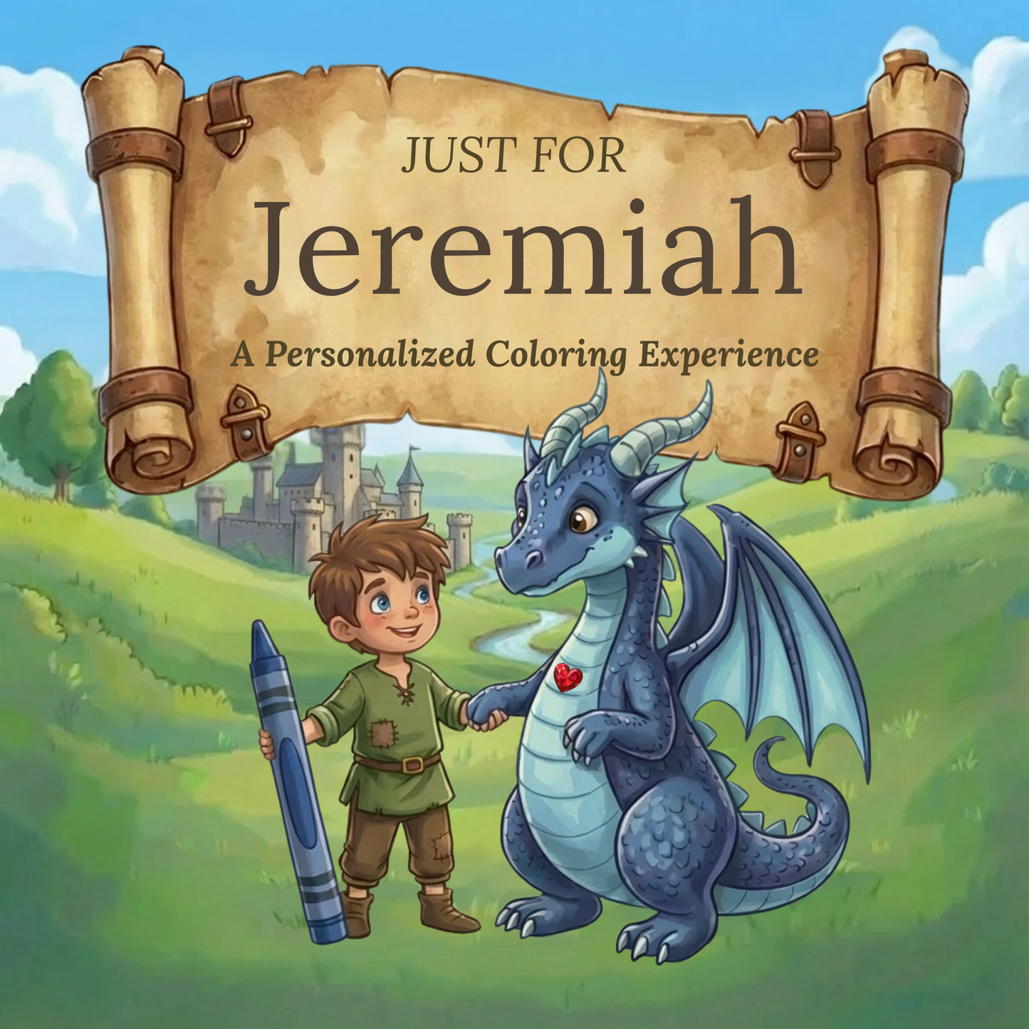 Jeremiah Personalized Coloring Book | Ages 4-8 | L.K. Bunting
