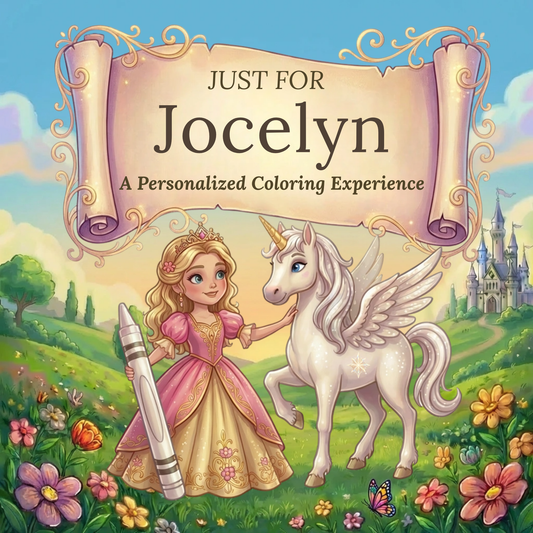 Jocelyn Personalized Coloring Book | Ages 4-8 | L.K. Bunting