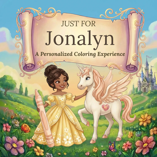 Jonalyn Personalized Coloring Book | Ages 4-8 | L.K. Bunting