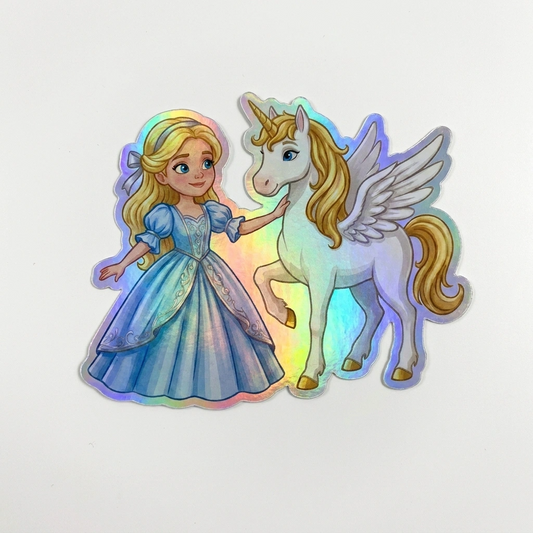 Journee Unicorn Holographic Sticker (3.71” x 3”) for Kids