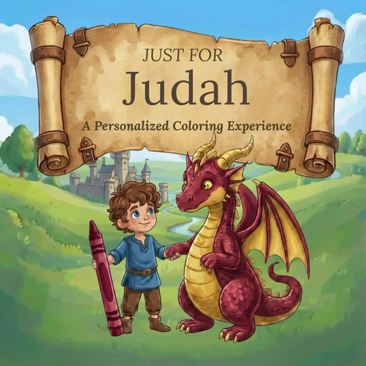 Judah Personalized Coloring Book | Ages 4-8 | L.K. Bunting