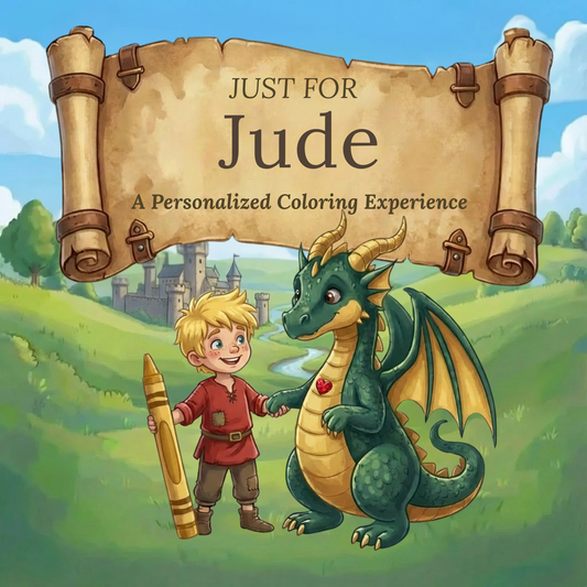 Jude Personalized Coloring Book | Ages 4-8 | L.K. Bunting