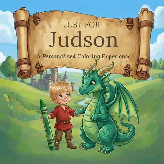 Judson Personalized Coloring Book | Ages 4-8 | L.K. Bunting