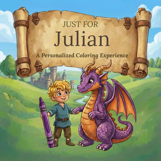 Julian Personalized Coloring Book | Ages 4-8 | L.K. Bunting